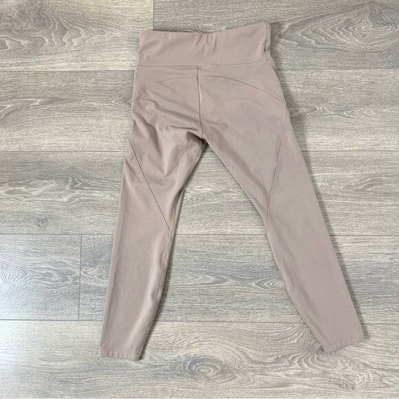 Lorna Jane 7/8 Length Capri Legging High rise Cropped Beige Brown Taupe Small - Picture 10 of 10